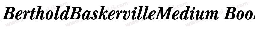 BertholdBaskervilleMedium Book字体转换